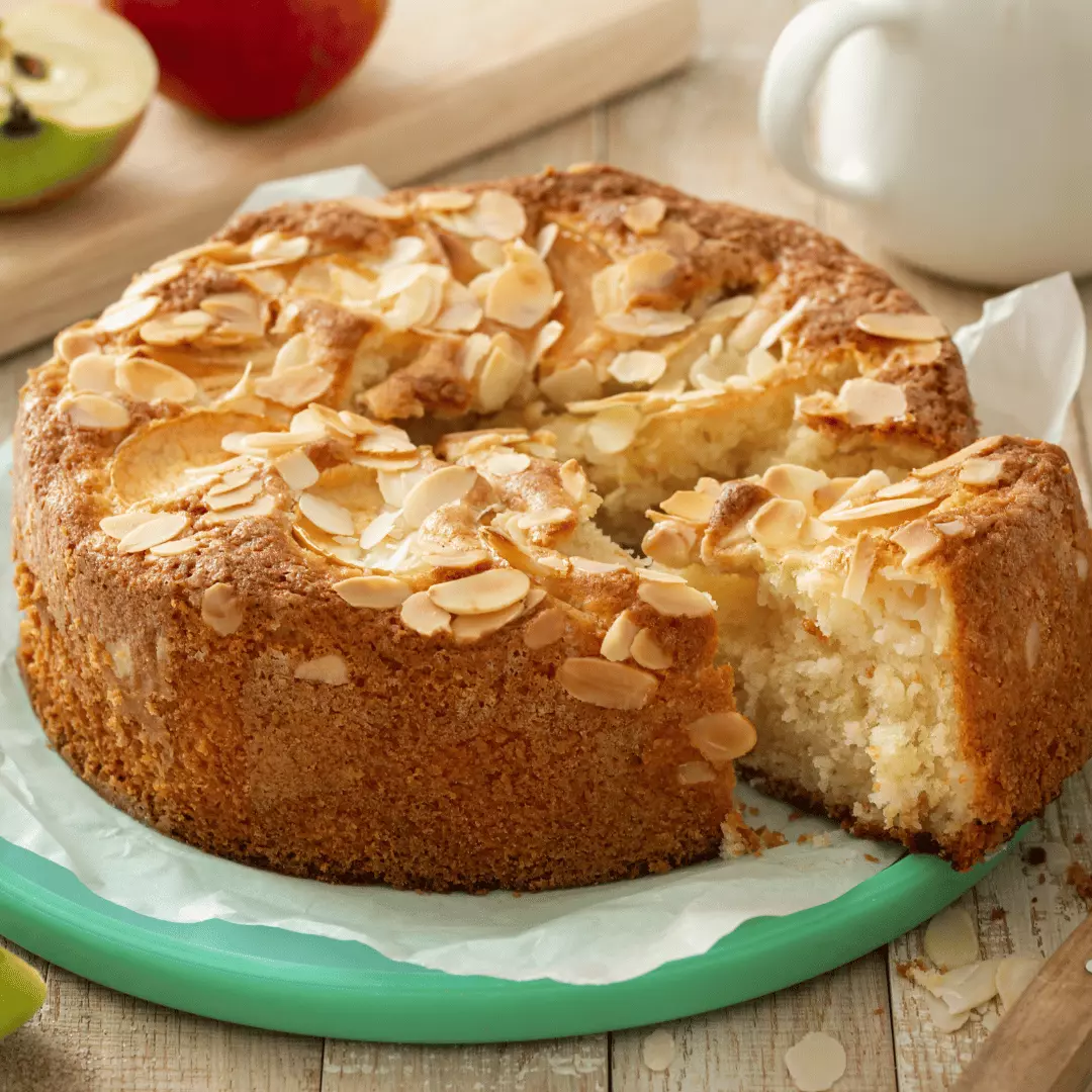 gâteau pommes amandes